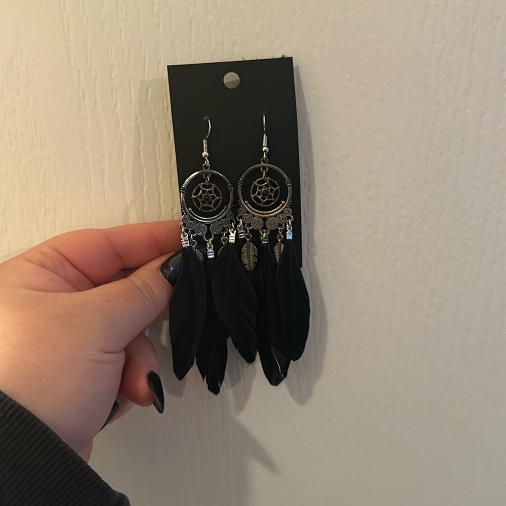 Feather earrings
